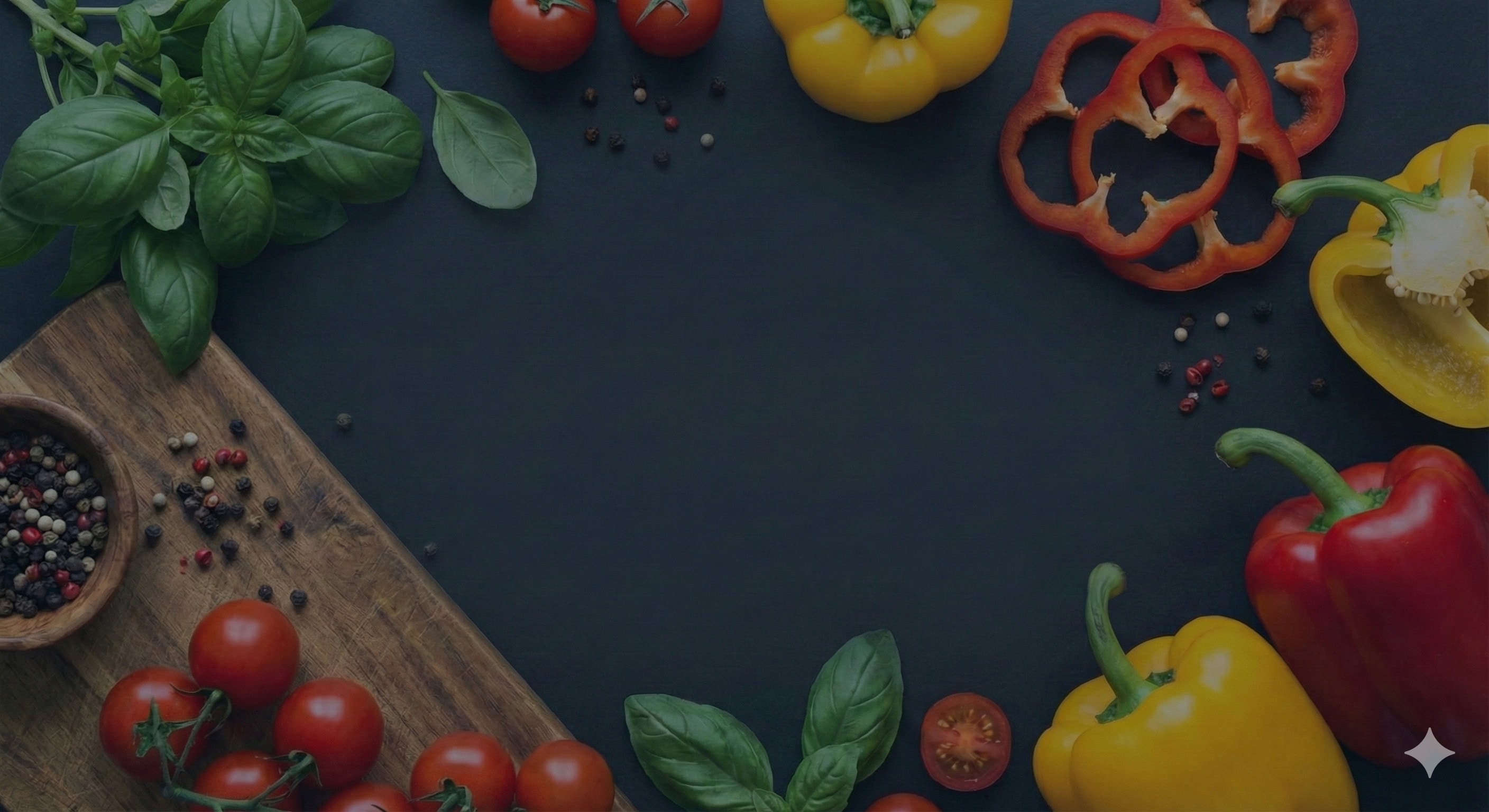 Fresh ingredients background